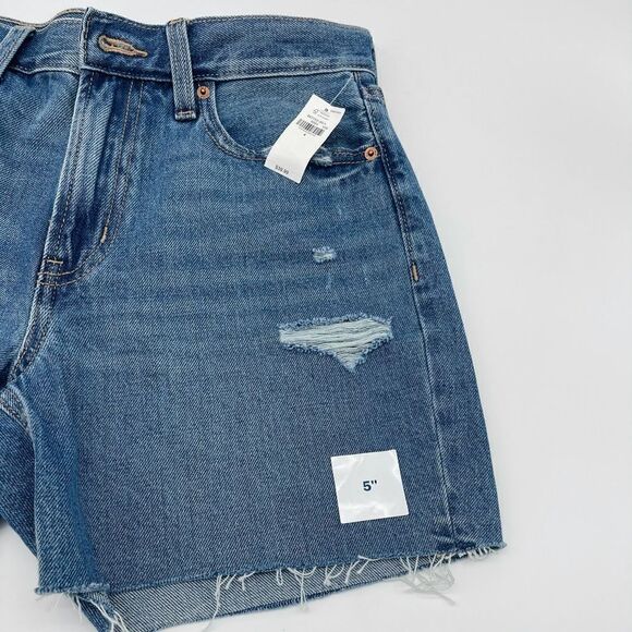 Old Navy High-Waisted Slouchy Straight Cutoff Jean Shorts  5-inch inseam - Picture 8 of 8